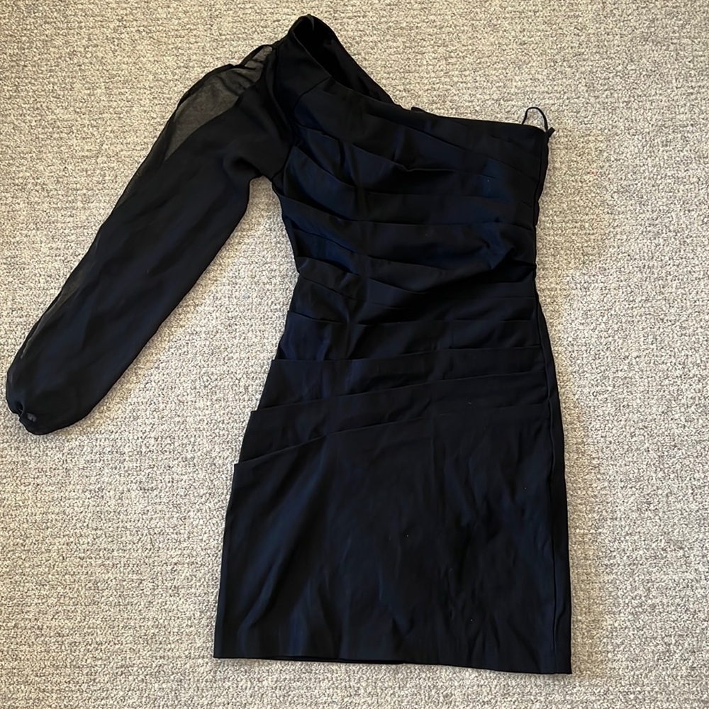 Ruby Rox one shoulder black dress